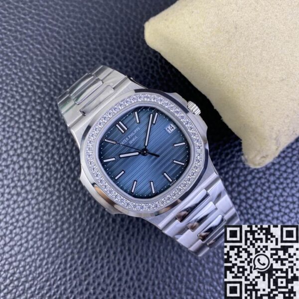 3K Nautilus Watch Replica Patek Philippe 5711 Blue Diamond Dial