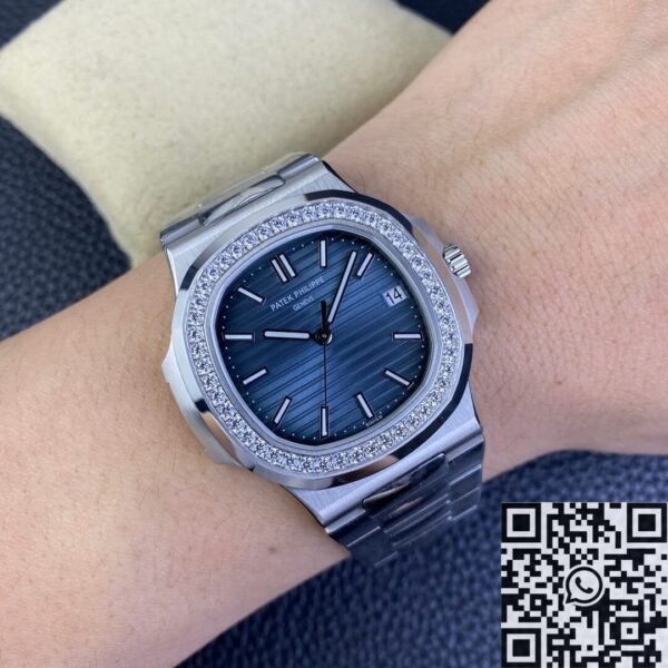 3K Nautilus Watch Replica Patek Philippe 5711 Blue Diamond Dial