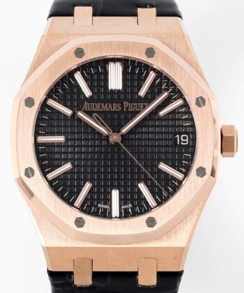 AP Royal Oak Watch 15510OR.OO.D002CR.02 Rose Gold Black