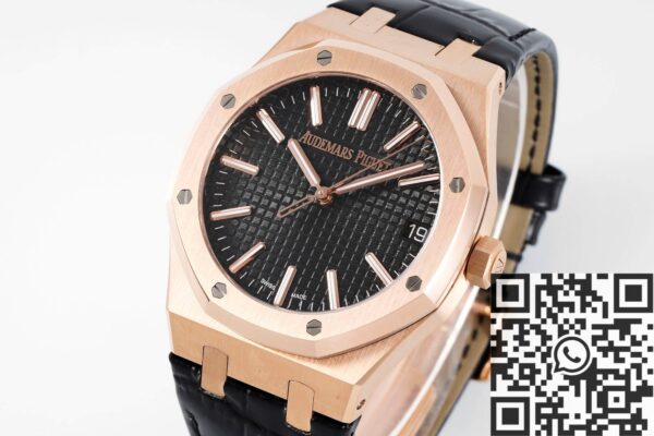 AP Royal Oak Watch 15510OR.OO.D002CR.02 Rose Gold Black