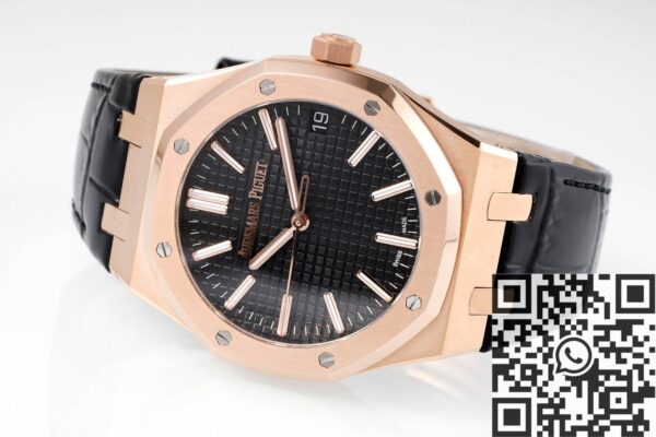 AP Royal Oak Watch 15510OR.OO.D002CR.02 Rose Gold Black