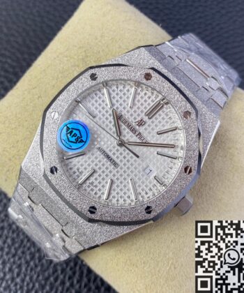 Royal Oak 15410 Audemars Piguet White Dial Watch APS Factory