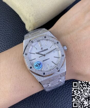 Royal Oak 15410 Audemars Piguet White Dial Watch APS Factory