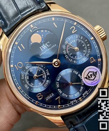APS Factory Portugieser Watch IWC IW503312 Blue Panda Plate