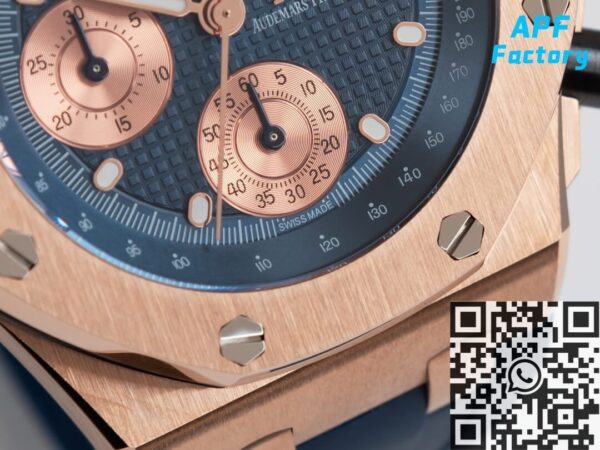 AP Fake Watch Royal Oak Offshore 26238OR Rose Gold Blue Dial