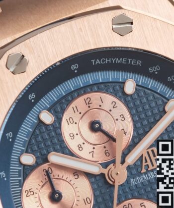 AP Fake Watch Royal Oak Offshore 26238OR Rose Gold Blue Dial