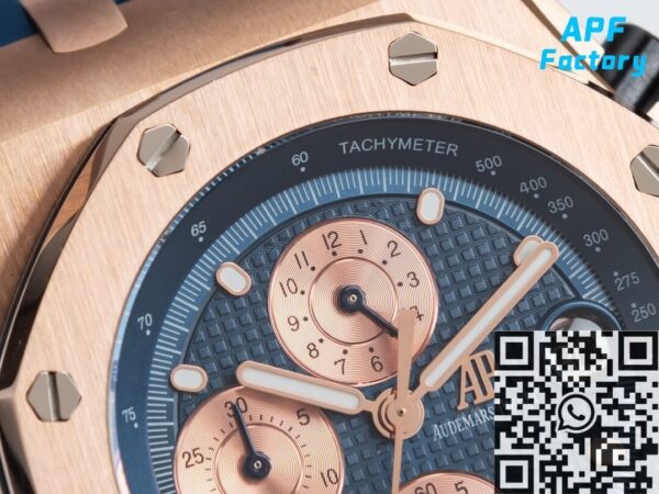 AP Fake Watch Royal Oak Offshore 26238OR Rose Gold Blue Dial