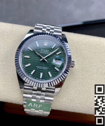 Men's Rolex Datejust M126334-0030 Mint Green Watch Size 41mm