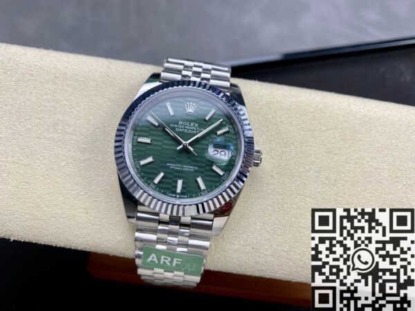 Men's Rolex Datejust M126334-0030 Mint Green Watch Size 41mm