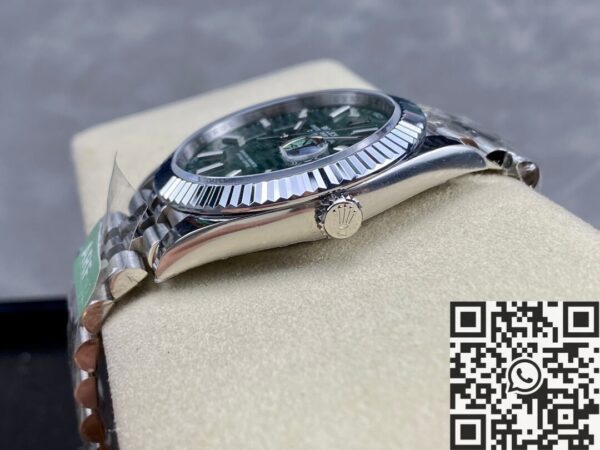 Men's Rolex Datejust M126334-0030 Mint Green Watch Size 41mm