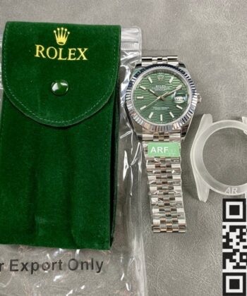 Men's Rolex Datejust M126334-0030 Mint Green Watch Size 41mm