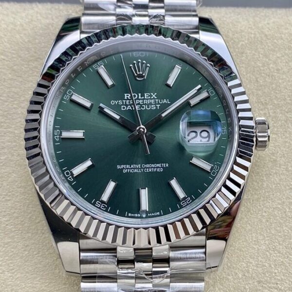 Rolex Datejust 41mm M126334-0028 Mint Green Watch ARF