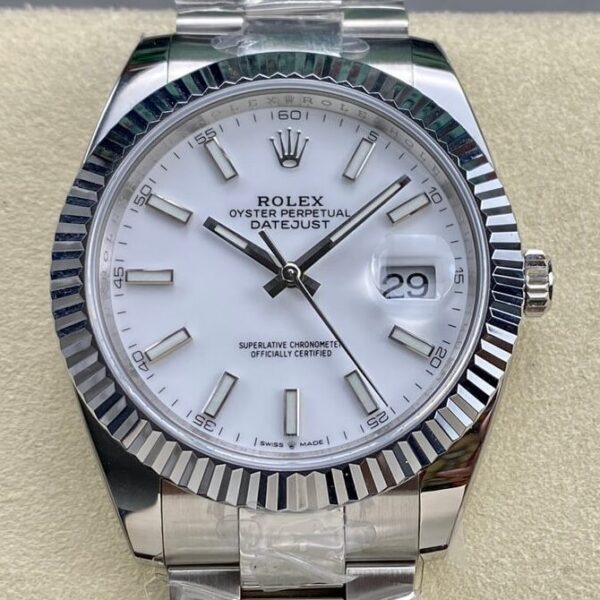 Rolex Datejust Two Tone M126334-0009 White Watch Size 41mm