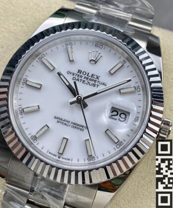 Rolex Datejust Two Tone M126334-0009 White Watch Size 41mm