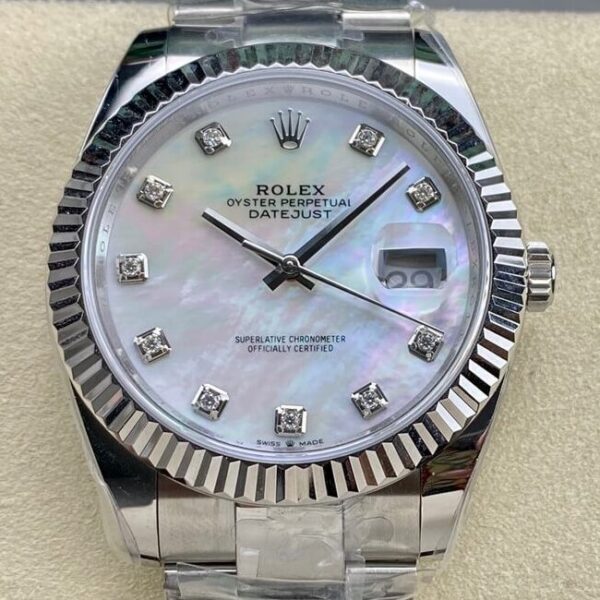 Mens Rolex Datejust M126334-0019 White Watch Size 41mm