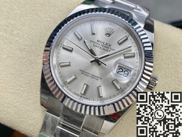 Rolex Oyster Datejust M126334-0003 silver Watch Size 41mm