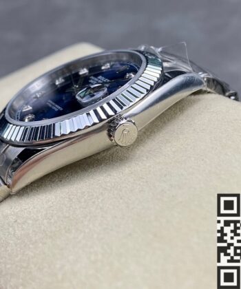 Rolex Datejust Blue M126334-0015 Diamond Watch Size 41mm