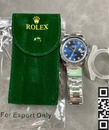 Rolex Datejust Blue M126334-0015 Diamond Watch Size 41mm