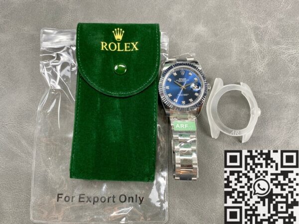 Rolex Datejust Blue M126334-0015 Diamond Watch Size 41mm