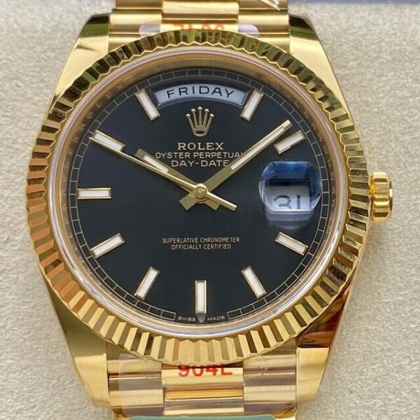 Rolex Day Date Gold M228238-0067 Bright Black Size 40mm
