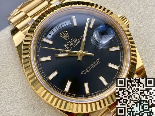 Rolex Day Date Gold M228238-0067 Bright Black Size 40mm