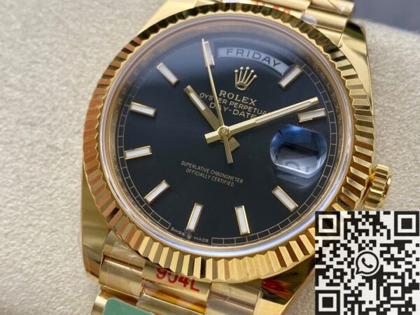 Rolex Day Date Gold M228238-0067 Bright Black Size 40mm