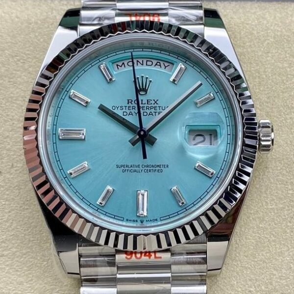 Rolex Day Date Replica M228236-0006 Lce Blue Size 40mm