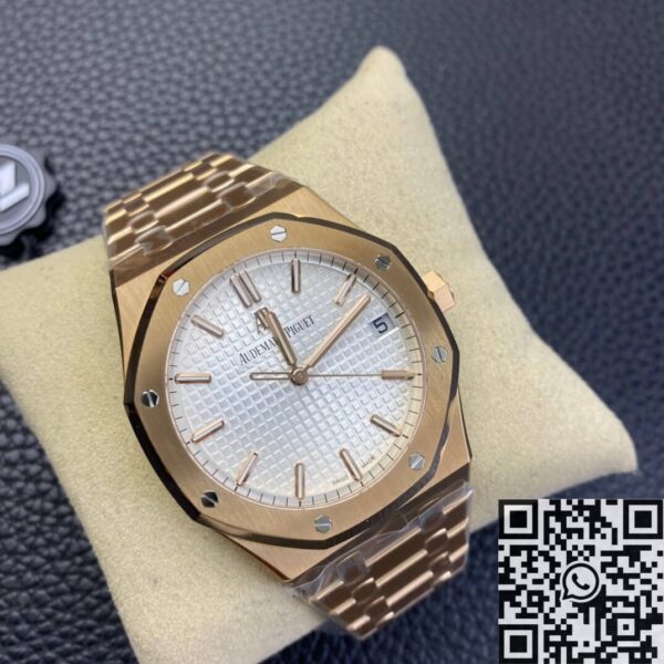 Royal Oak Watch Audemars Piguet​ 15500 Rose Gold White Dial