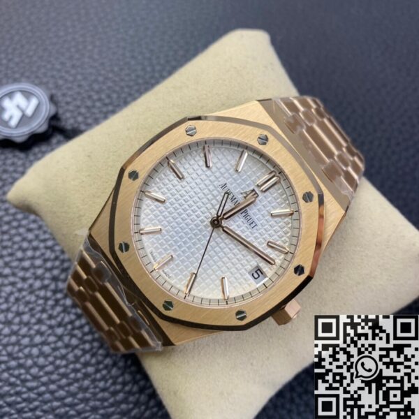 Royal Oak Watch Audemars Piguet​ 15500 Rose Gold White Dial