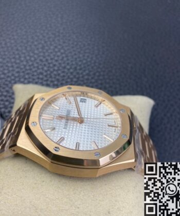 Royal Oak Watch Audemars Piguet​ 15500 Rose Gold White Dial