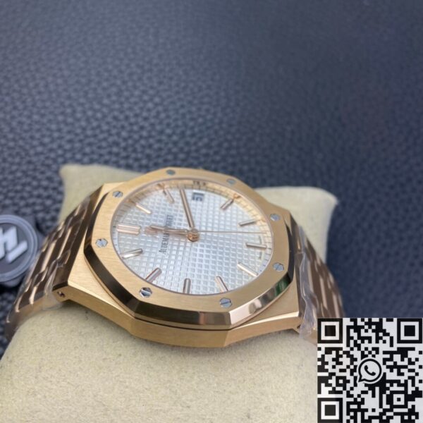 Royal Oak Watch Audemars Piguet​ 15500 Rose Gold White Dial