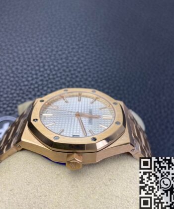 Royal Oak Watch Audemars Piguet​ 15500 Rose Gold White Dial