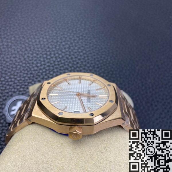 Royal Oak Watch Audemars Piguet​ 15500 Rose Gold White Dial