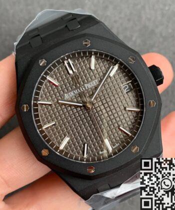 Audemars Piguet Royal Oak Chrono 15500 DLC Grey Dial Watch