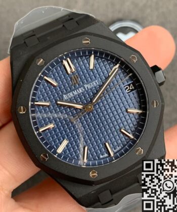 New Audemars Piguet Royal Oak 15500 DLC Blue Dial Watch