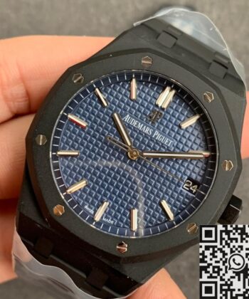 New Audemars Piguet Royal Oak 15500 DLC Blue Dial Watch