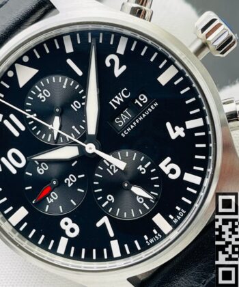 Fake IWC Pilot IW377709 Black Dial Watch ZF Factory