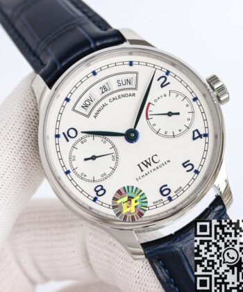 Fake Portugieser Watch IWC IW503501 Blue Strap ZF Factory