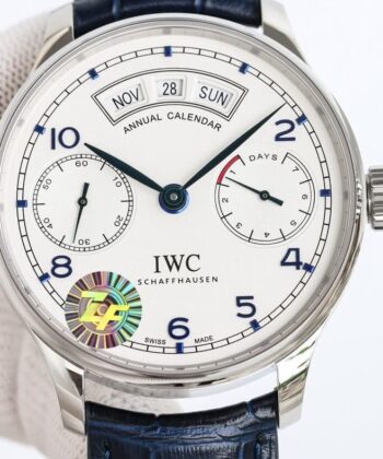 Fake Portugieser Watch IWC IW503501 Blue Strap ZF Factory