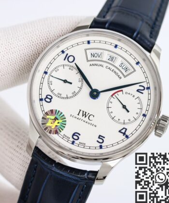 Fake Portugieser Watch IWC IW503501 Blue Strap ZF Factory