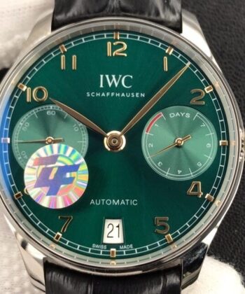 IWC Portugieser Men Watch IW500708 Green Panda Plate ZF
