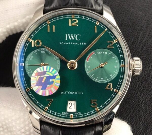 IWC Portugieser Men Watch IW500708 Green Panda Plate ZF