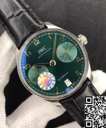 IWC Portugieser Men Watch IW500708 Green Panda Plate ZF