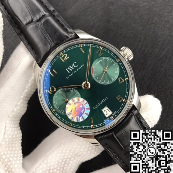 IWC Portugieser Men Watch IW500708 Green Panda Plate ZF