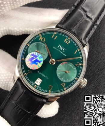 IWC Portugieser Men Watch IW500708 Green Panda Plate ZF