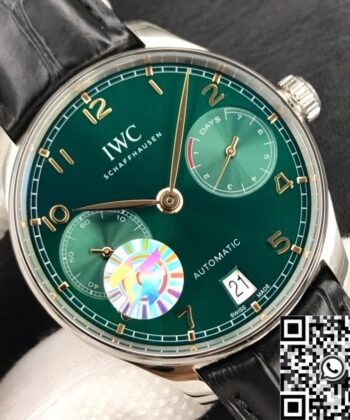 IWC Portugieser Men Watch IW500708 Green Panda Plate ZF