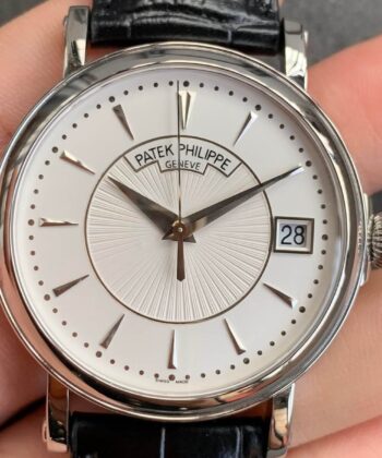 Patek Philippe Calatrava Watch 5153G-010 Black Leather Strap ZF