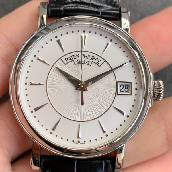 Patek Philippe Calatrava Watch 5153G-010 Black Leather Strap ZF