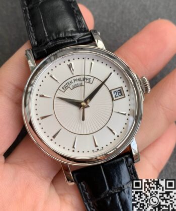 Patek Philippe Calatrava Watch 5153G-010 Black Leather Strap ZF
