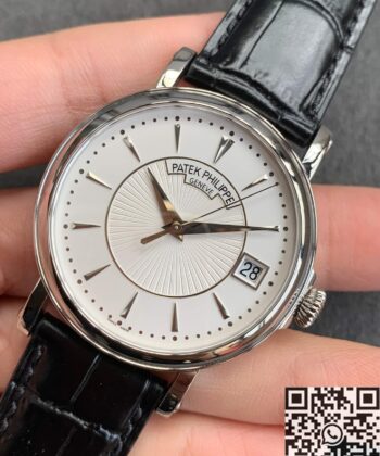 Patek Philippe Calatrava Watch 5153G-010 Black Leather Strap ZF